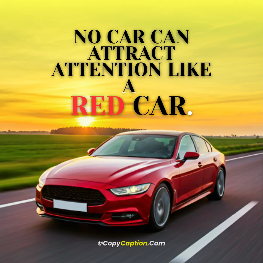 Red Car Quotes, Captions